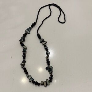 Elegant Black and Silver Beaded Necklace